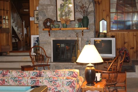 Stone Fireplace in Family Room