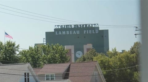 View from window.  Only 9 houses away from Stadium.  Easy 2 min walk to the game