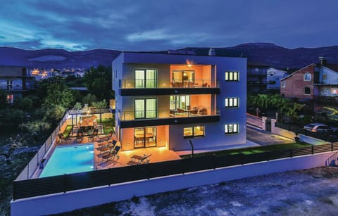 house exterior at night...peacefull neighborhood