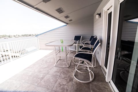 Spacious top floor balcony with sunning deck