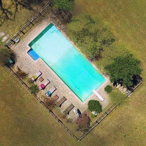 Ariel view of the pool