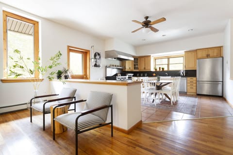 View to kitchen from living room