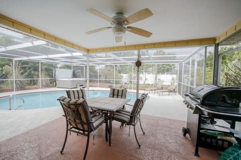 Enjoy poolside barbeques at this Bonita Springs vacation rental