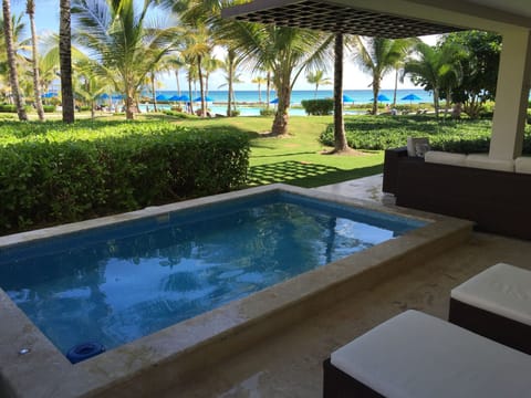 Private Jacuzzi.  View from our terrace