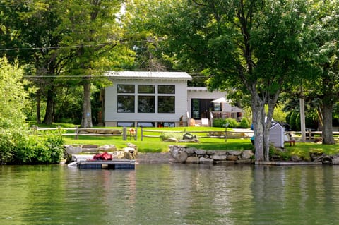 Lake house with private lakefront and dock