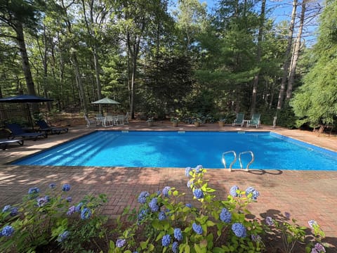 Heated pool with ample space to lounge