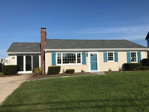 See the ocean and Martha's Vineyard from the front yard