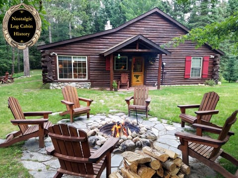 The AuSable River just steps away from the cabin door