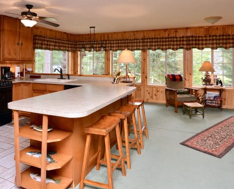 Kitchen area overlooking the River..... Great open floor plan for entertaining!