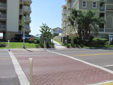 Beach access across the street