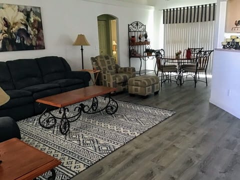 Living room with new flooring