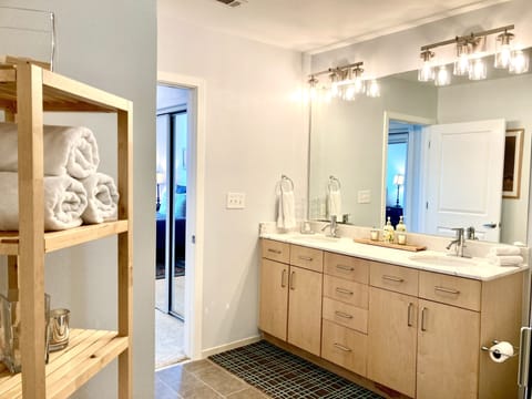 Both Bedrooms with own on-suite bath with marble countertops & updated fixtures.