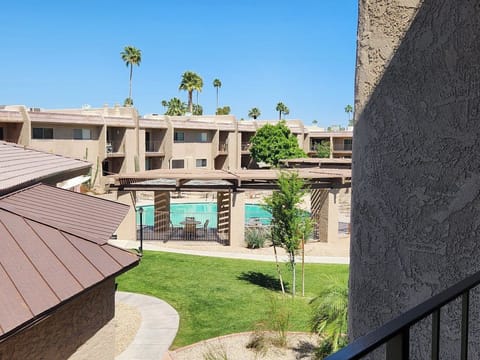 View of main pool from balcony