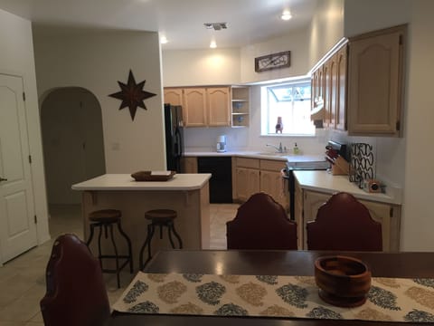 Open Concept Dining Room and Kitchen.