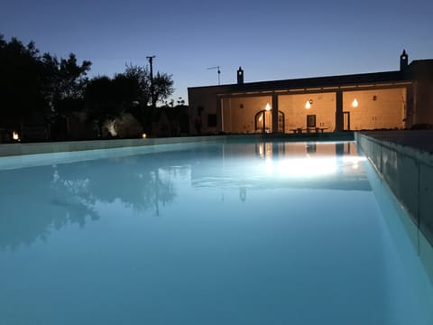 Pool at dusk