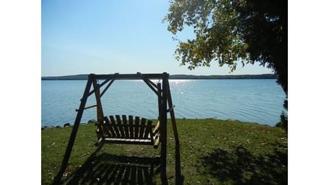 Swing looking out on to Crooked Lake