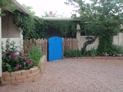 Front entry gate into courtyard and front door