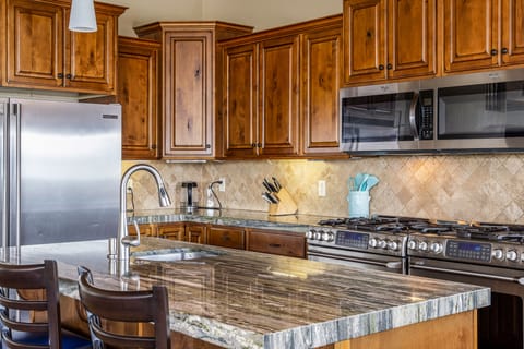 A large commercial refrigerator with vacuum-sealed freezer keeps food fresh