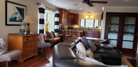 Spacious living room with lots of seating areas