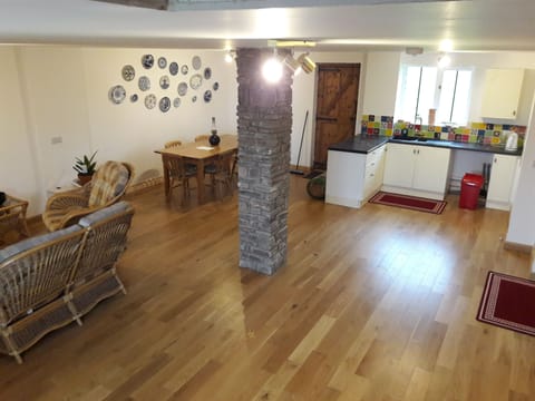 The open-plan downstairs room