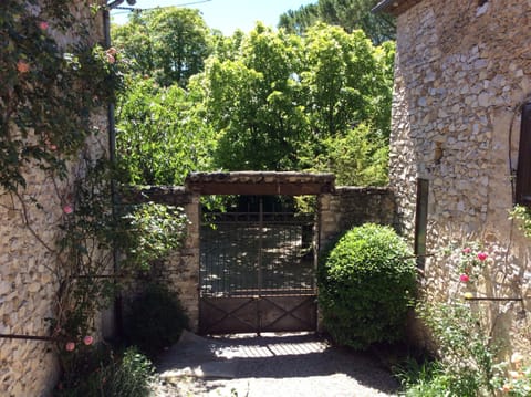 view of the front gate from the terrace 