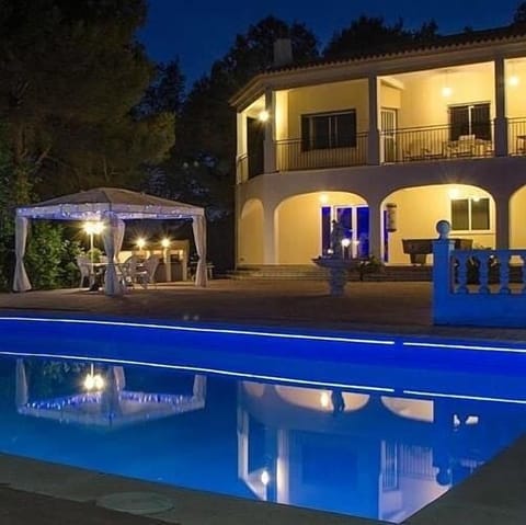 The villa by night