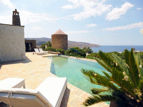 The swimming pool and terrace