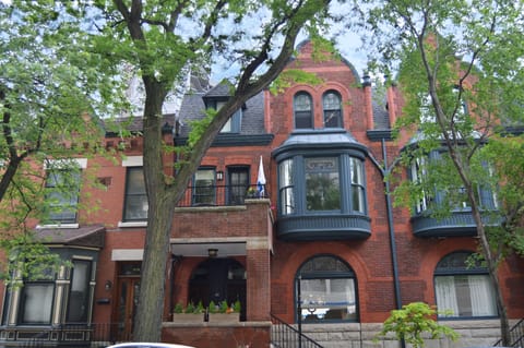 Vintage facade in historic neighborhood