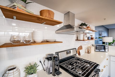 Fully functional kitchen to whip up a delicious meal.