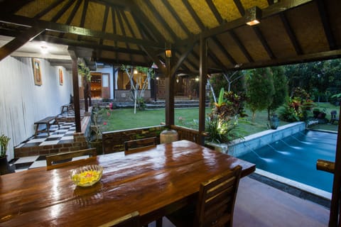 Dining Area by the poolside