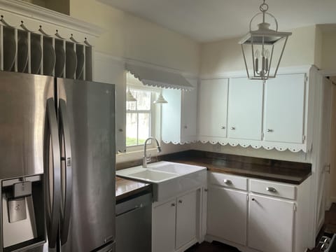 Great refrigerator, farm sink and quiet dishwasher.