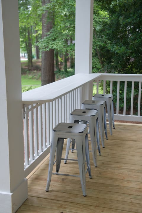 Perfect spot lake side for a cup of coffee or evening cocktail.