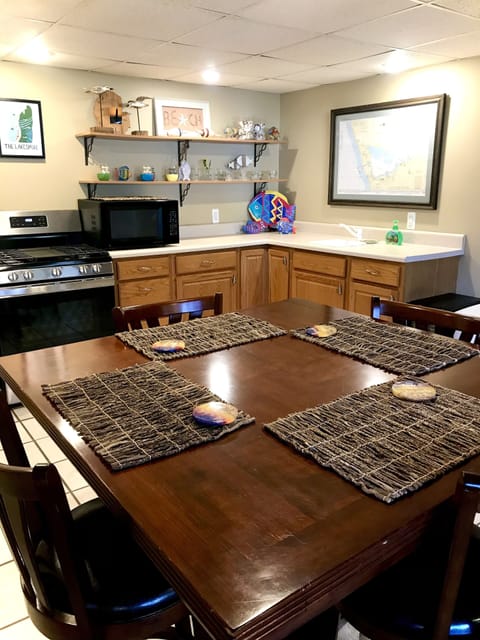 Downstairs dining room table