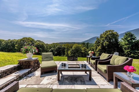 Marble patio with views