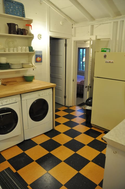 Kitchen from the back door toward the great room and bedroom doors