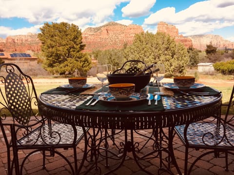 Amazing Red Rock views while dining and watching the sunset!