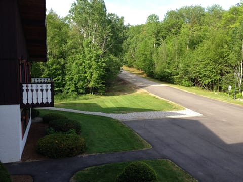 Parking and road out front