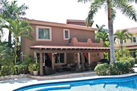 Covered patio and heated pool