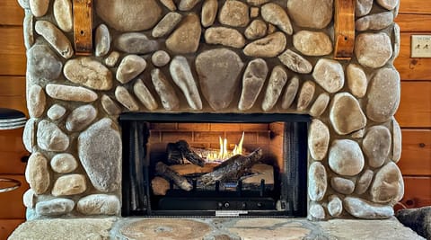 Cozy fireplace