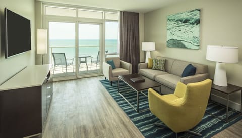 Oceanfront view from the living room