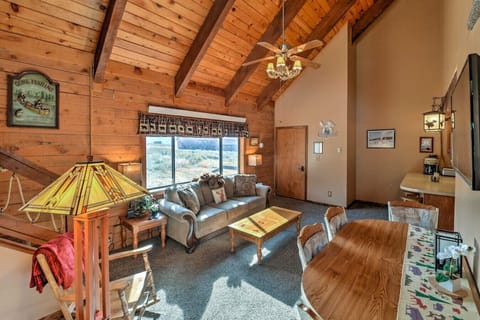 Living room and dining area on the main floor 