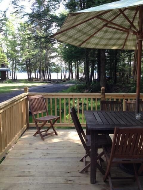 The Study is set back from the water with a beautiful view from the deck