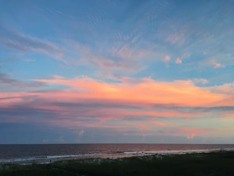 Sunset from the private balcony