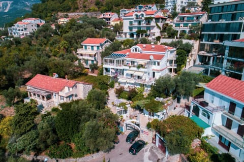 The outer appearance of the house from the bird's perspective.