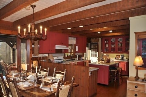 DINNER TABLE AND KITCHEN