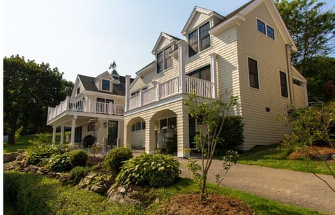 Boathouse unit located under left porch.  Private parking for 2 cars.