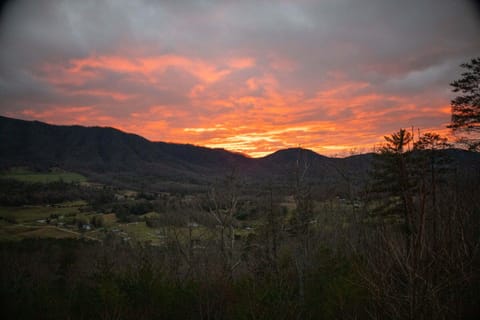 Sunset over the mountains. So beautiful!