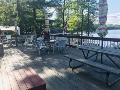 The Deck is a nice large space to gather, share a meal, and visit for hours.