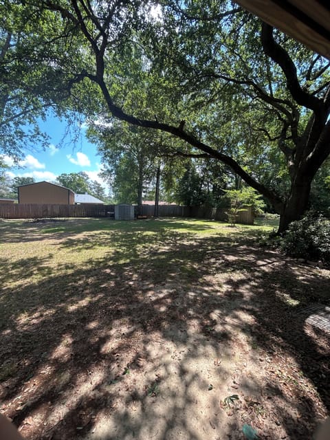 Fully fenced in back yard