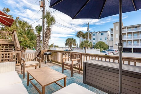 Deck facing Arctic Avenue right across from the Folly Beach
